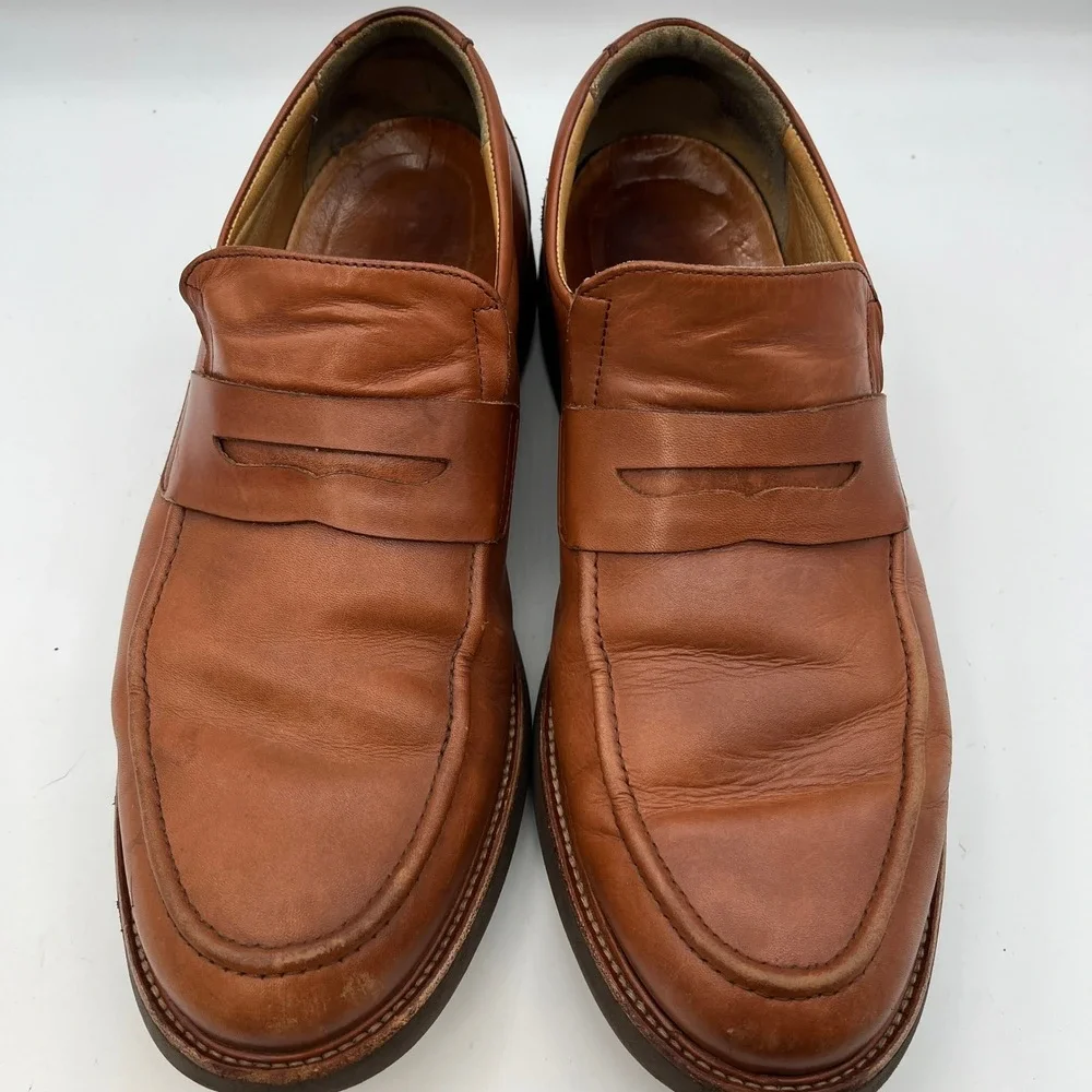 Samuel Hubbard Men's 8.5 M Ivy Legend Penny Loafer Whisky Leather Vibram‎ S 10W